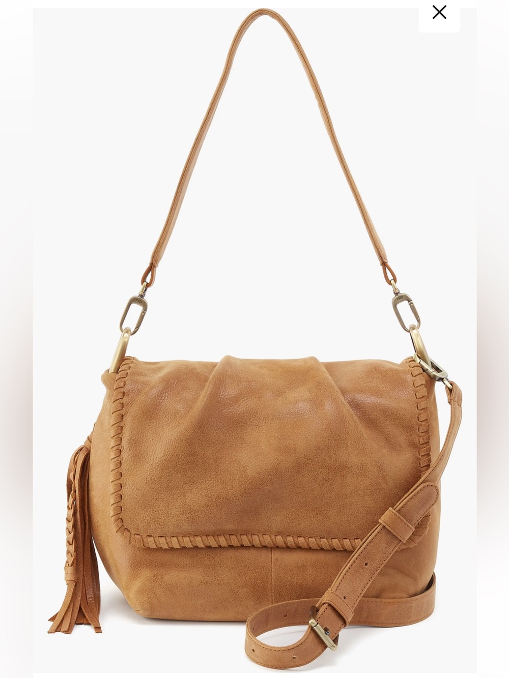 HOBO Harley Convertible Leather Shoulder Bag In Whiskey